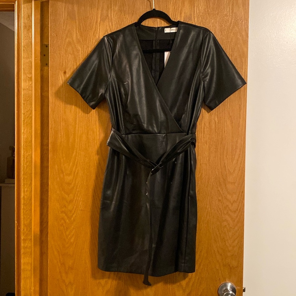 Faux Leather Dress